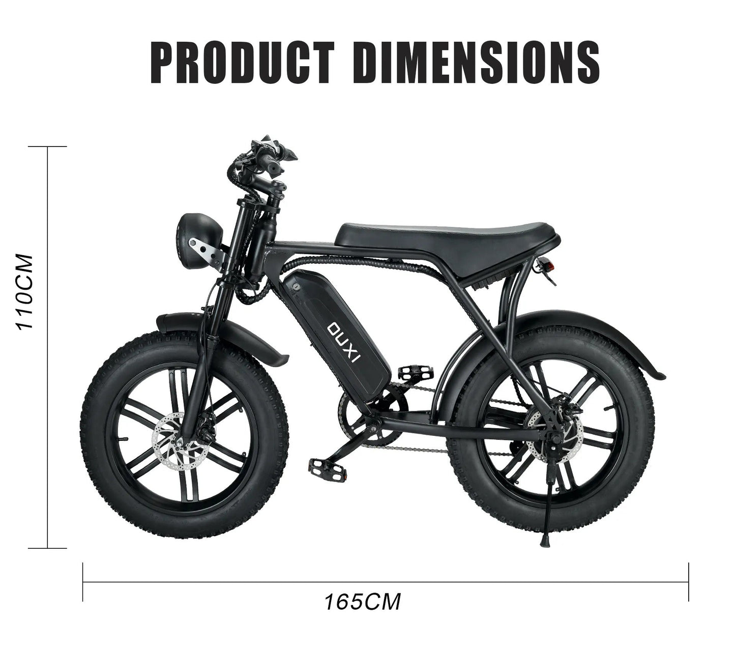OUXI V8 1000W Electric Bike - A Powerful electric bicycle with 20-Inch Fat Tires
