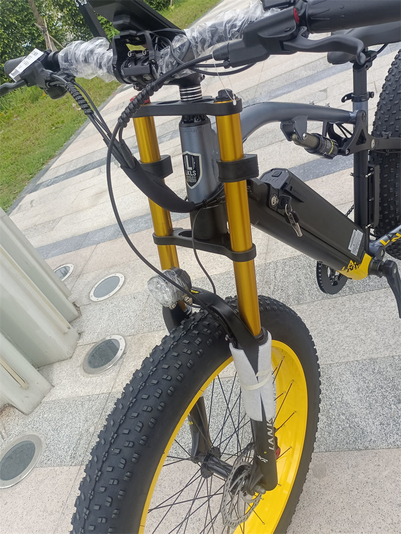 Lankeleisi RV700 1000W Full Suspension Electric Mountain Bike with 26" with Fat Tires