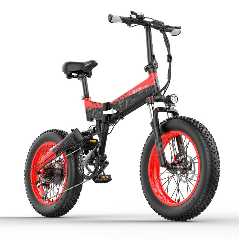Lankeleisi X3000 Plus 1000W Foldable Mountain Electric Bike with 20" Fat Tires
