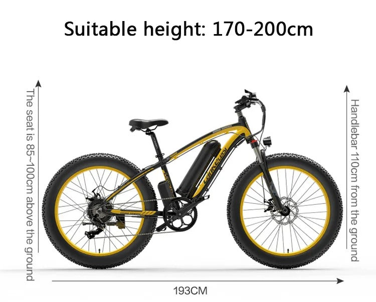 Lankeleisi XF4000 1000W City Electric Bike with 26" with Fat Tires