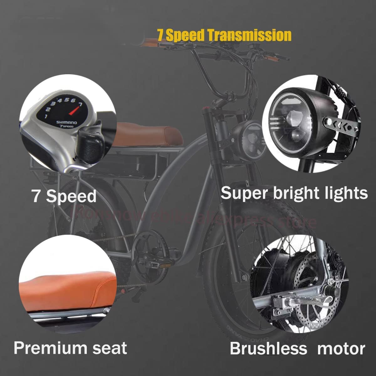 SLMRO E5 PLUS 2000W City & Mountain Electric Bike with Fat Tires