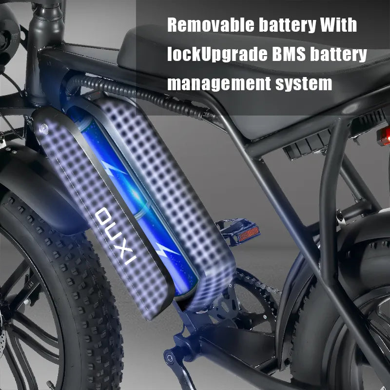 OUXI V8 1000W Electric Bike - A Powerful electric bicycle with 20-Inch Fat Tires