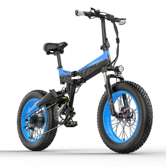 Lankeleisi X3000 Plus 1000W Foldable Mountain Electric Bike with 20" Fat Tires