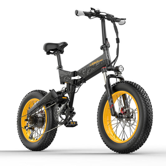 Lankeleisi X3000 Plus 1000W Foldable Mountain Electric Bike with 20" Fat Tires
